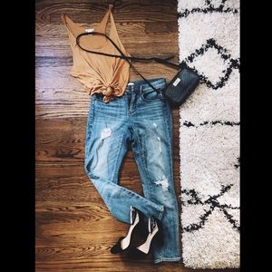 J. Crew • Distressed Stretch Denim Jeans